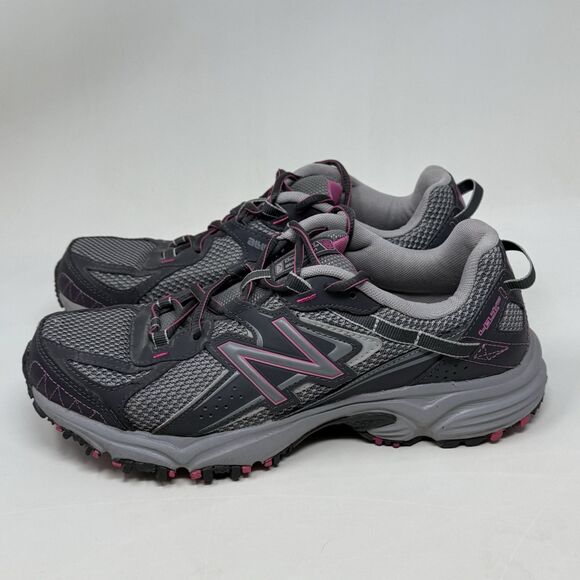 New Balance 411v2 All Terrain Shoes Womens 9 D Wide Gray Running Trail Sneakers - Picture 2 of 15